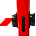 Индустриальная стойка BarrierBelt® 511R с желтыми лентами 3,65 метра