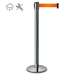 Имидж-стойка BarrierBelt® 51 Easy с оранжевой вытяжной лентой 2,5 метра