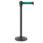 Имидж-стойка BarrierBelt® Lite 05 с темно-зеленой вытяжной лентой 2,5 метра