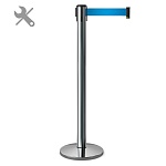 Имидж-стойка BarrierBelt® 81 Professional с голубой вытяжной лентой 2,5 метра