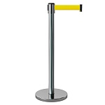 Имидж-стойка BarrierBelt® 01 с желтой вытяжной лентой 2,5 метра