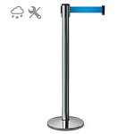 Имидж-стойка BarrierBelt® 51 Easy с голубой вытяжной лентой 2,5 метра