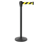 Имидж-стойка BarrierBelt® Lite 05 с желто-черной вытяжной лентой 3 метра