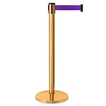Имидж-стойка BarrierBelt® 02 с фиолетовой вытяжной лентой 2,5 метра