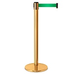 Имидж-стойка BarrierBelt® 02 с зеленой вытяжной лентой 2,5 метра