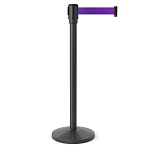 Имидж-стойка BarrierBelt® Lite 05 с фиолетовой вытяжной лентой 3 метра