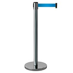 Имидж-стойка BarrierBelt® 01 с голубой вытяжной лентой 3 метра