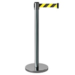 Имидж-стойка BarrierBelt® 01 с желто-черной вытяжной лентой 2,5 метра