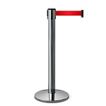 Имидж-стойка BarrierBelt® 07 Premium с красной лентой 4,5 метра