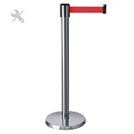 Имидж-стойка BarrierBelt® 81 Professional с красной лентой 3,65 метра