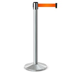 Имидж-стойка BarrierBelt® 03 с оранжевой вытяжной лентой 3 метра