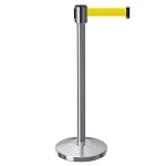Имидж-стойка BarrierBelt® Lite 04P с желтой лентой 3,65 метра