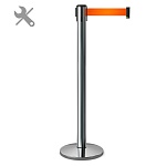 Имидж-стойка BarrierBelt® 81 Professional с оранжевой вытяжной лентой 2,5 метра