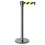 Имидж-стойка BarrierBelt® 07 с желто-черной лентой 4,5 метра