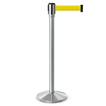 Имидж-стойка BarrierBelt® Lite 04M с желтой лентой 3,65 метра