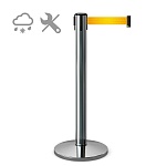 Имидж-стойка BarrierBelt® 57 с желтой лентой 4,5 метра