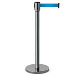 Имидж-стойка BarrierBelt® 07 с голубой лентой 4 метра