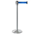 Имидж-стойка BarrierBelt® Lite 04M с синей лентой 3,65 метра