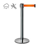 Имидж-стойка BarrierBelt® 57 с оранжевой лентой 4,5 метра
