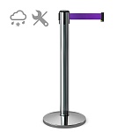Имидж-стойка BarrierBelt® 57 с фиолетовой лентой 4,5 метра