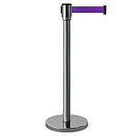 Имидж-стойка BarrierBelt® 07 с фиолетовой лентой 4,5 метра