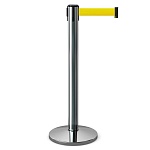 Имидж-стойка BarrierBelt® 07 Premium с желтой лентой 4,5 метра
