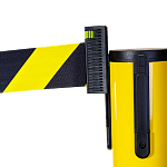 Металлическая стойка ограждения BarrierBelt® 511Y с желто-черными лентами 3,65 метра