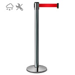 Имидж-стойка BarrierBelt® 51 Easy с красной вытяжной лентой 3 метра