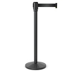 Имидж-стойка BarrierBelt® Lite 05 с черной выдвижной лентой 3,2 метра