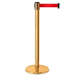 Имидж-стойка BarrierBelt® 02 с красной выдвижной лентой 3,2 метра