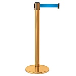 Имидж-стойка BarrierBelt® 02 с голубой вытяжной лентой 3 метра